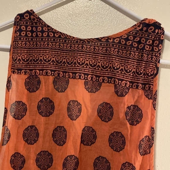 Free People Intimately Soul Of The Sun snap Bodysuit Boho Brick Combo shirt L - Picture 14 of 16